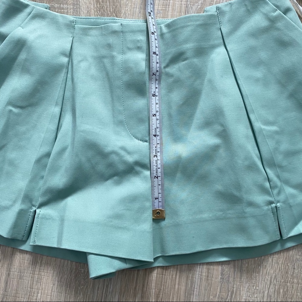 ICB Mint Mid Rise Pleated Mini Shorts - Picture 6 of 9